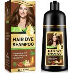 Shampooing colorant pour cheveux noirs 3 en 1 - coloration naturelle  base de plantes pour couverture ...