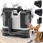 Shampouineuse portative 500w nettoyeur puissant 12kpa pour tapis canaps rideaux et tissus lger et compact ...