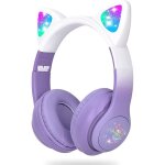 Sharphy casques bluetooth pour enfants filles réglable pliable adolescents mode violet oreille de chat ... Sharphy casques bluetooth pour enfants filles réglable pliable adolescents mode violet oreille de chat ...