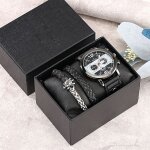 Sharphy coffret montre homme + bracelet - chronographes tortue noir cool mode cadeau Sharphy coffret montre homme + bracelet - chronographes tortue noir cool mode cadeau