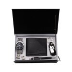 Sharphy coffret montre homme + porte - cl�s + portefeuille + stylo + boutons de manchette - coffret de ...