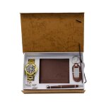 Sharphy coffret montre homme + porte - cls + portefeuille + stylo + boutons de manchette - mode classique ...