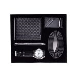 Sharphy coffret montre homme + portefeuille + ceinture + stylo - coffret de nol 4 pices  la mode