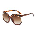 Sharphy lunettes de soleil femme imprim� l�opard m�tal haute qualit� marron voyage polaris�s sport conduite ...
