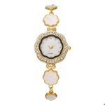 Sharphy montre�femme de luxe mod�le sp�cial diamants bracelet en acier �l�gant fleur blanc montres pour ...