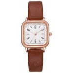 Sharphy montrefemme mode cadran rectangulaire bracelet en cuir marron tanche lgant classique cadeau ...