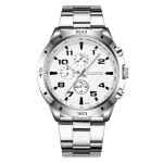 Sharphy montre homme multifonction mode blanc bracelet en acier chronographe �tanche classique