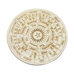 Shi - planche de divination pendule en bois - planche de ouija ronde pour sourcier wicca et autel - cercle ...