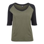 T - shirt 3 / 4 raglan femme - urban classics - confortable - sportif - �l�gant - 100% coton