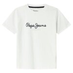 T - shirt blanc gar�on pepe jeans new art