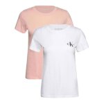 T - shirts blanc / rose femme calvin klein jeans slim