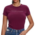 T - shirt bordeaux femme tommy hilfiger linear