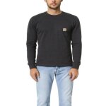 T - shirt carhartt - k126 - 001 - t - shirt epais a manches longues avec poche loose fit utilitaire de ...