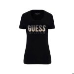 T - shirt col rond logo dégradé à paillettes femme guess T - shirt col rond logo dégradé à paillettes femme guess