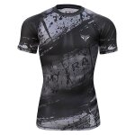 T - shirt de compression mytra fusion homme ? rashguard mma bjj fitness - l�ger et respirant ? gris