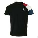 T shirt le coq sportif homme tricolore noir coton