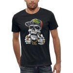 T - shirt crane hip hop - tete de mort avec une caquette - pixel evolution - homme T - shirt crane hip hop - tete de mort avec une caquette - pixel evolution - homme