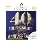 T - shirt � d�dicacer 40ans anniversaire homme xl blanc