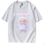 T - shirt dété à manches courtes ecelen labubu - hauts décontractés en pur coton pour homme et femme ... T - shirt dété à manches courtes ecelen labubu - hauts décontractés en pur coton pour homme et femme ...