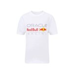 T - shirt enfant avec grand logo oracle red bull racing team formule 1 officiel blanc