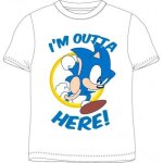 T - shirt enfants - sonic - sonic the hedgehog - 100% coton - manches courtes - col arrondi