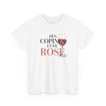 T - shirt femme blanc & gris tee - shirt apro des copines et du ros  ide cadeau vin et amies coton ...