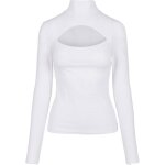 T - shirt femme grandes tailles - urban classics - col roul - manches longues - jersey extensible - ...