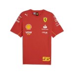 T - shirt ferrari scuderia officiel formule 1 carlos sainz rouge