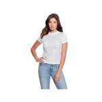 T shirt guess femme all over 4g blanc synth�tique