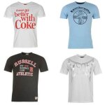 T - shirt homme - coca cola - lot de 4 - 100% coton - manches courtes - multicolore