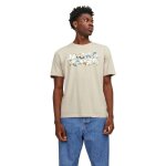 T - shirt - jack & jones - beige - 100% coton - col arrondi - homme
