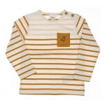 T - shirt jaune � rayures gar�on eom loriso