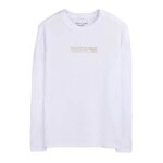 T - shirt manches longues blanc / gris homme teddy smith tjohn