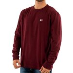 T - shirt manches longues bordeaux homme tommy hilfiger reg badge