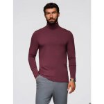 T - shirt � manches longues avec col roul� - ombre - pour homme - bordeaux