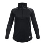 T - shirt  manches longues demi - zip noir fille under armour tech graphic half