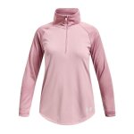 T - shirt  manches longues demi - zip rose fille under armour tech graphic half