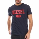 T - shirt marine / rouge homme diesel maglietta