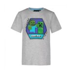 T - shirt minecraft pour enfants gris / vert manche courtes T - shirt minecraft pour enfants gris / vert manche courtes