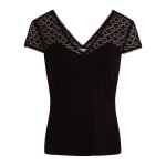 T - shirt noir dentelle femme morgan dflo