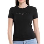 T - shirt noir femme tommy hilfiger tjw slim tonal linea