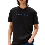 T - shirt noir homme tommy hilfiger reg linear