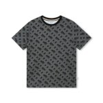 T - shirt noir manches courtes avec imprim� boss enfant