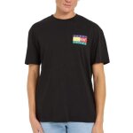 T - shirt noir / multicolore homme tommy hilfiger color