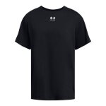 T - shirt oversize femme - under armour - campus - noir / blanc - respirant - confort ultime