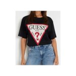 T - shirt oversize noir femme triangle brillant guess taille m - �l�gance et confort indispensables