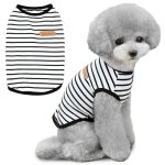 T - shirt � rayures pour chien - t - shirt d�t� pour chien - en coton doux - v�tements pour chiots - ...