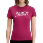 T - shirt rose / blanc femme tommy hilfiger essential