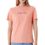 T - shirt rose femme calvin klein jeans ss 20s classic logo
