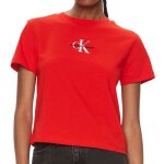 T - shirt rouge femme calvin klein jeans monologo baby